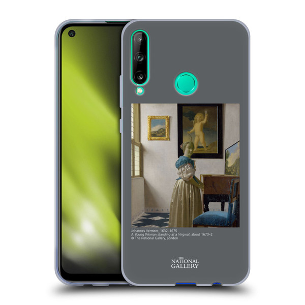 The National Gallery People Vermeer Young Woman Standing At Virginal Soft Gel Case for Huawei P40 lite E