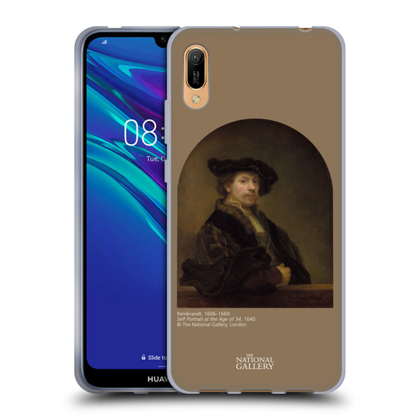 The National Gallery People Rembrandt Self Portrait Age 34 Soft Gel Case for Huawei Y6 Pro (2019)