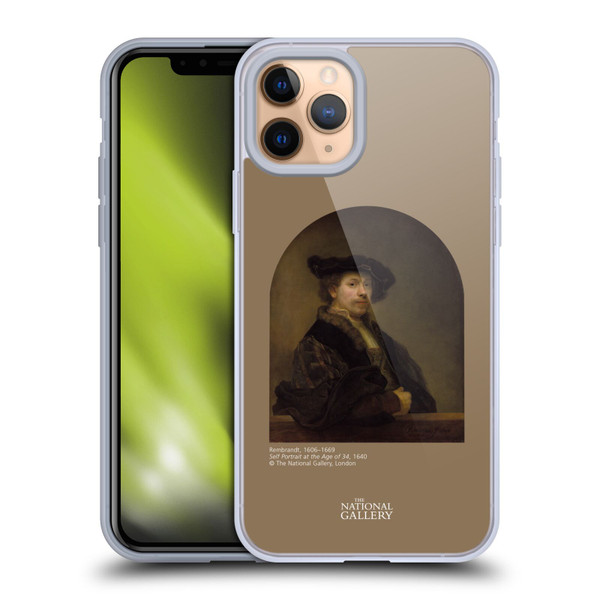 The National Gallery People Rembrandt Self Portrait Age 34 Soft Gel Case for Apple iPhone 11 Pro