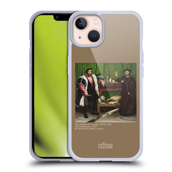 The National Gallery People Holbein The Ambassadors Soft Gel Case for Apple iPhone 13