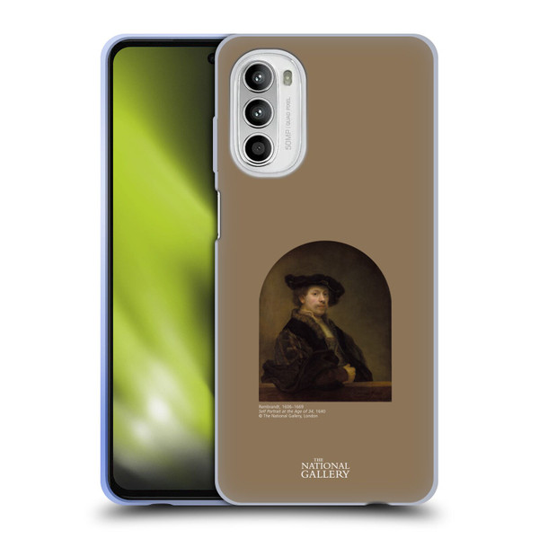 The National Gallery People Rembrandt Self Portrait Age 34 Soft Gel Case for Motorola Moto G52