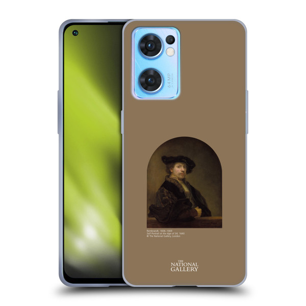 The National Gallery People Rembrandt Self Portrait Age 34 Soft Gel Case for OPPO Reno7 5G / Find X5 Lite