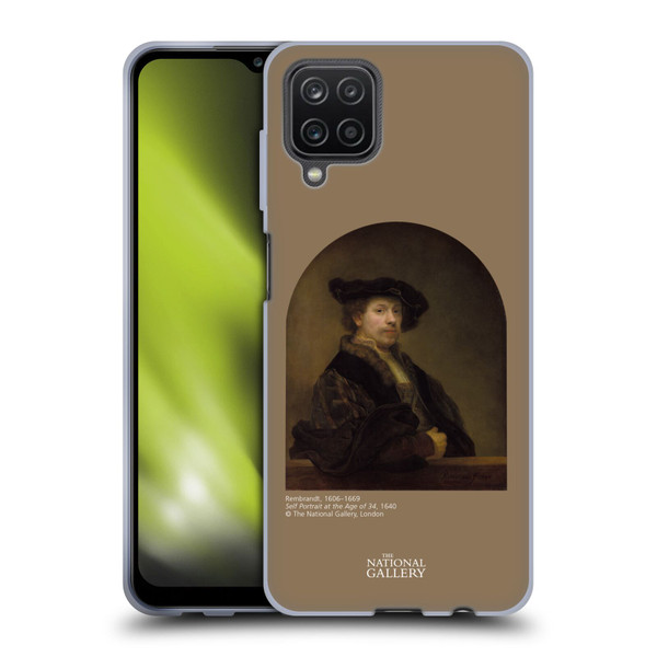 The National Gallery People Rembrandt Self Portrait Age 34 Soft Gel Case for Samsung Galaxy A12 (2020)