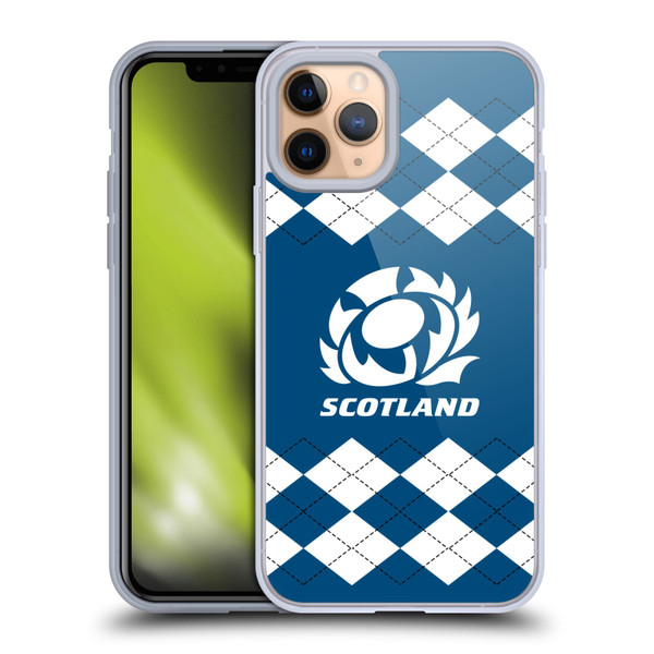 Scotland Rugby Logo 2 Argyle Soft Gel Case for Apple iPhone 11 Pro