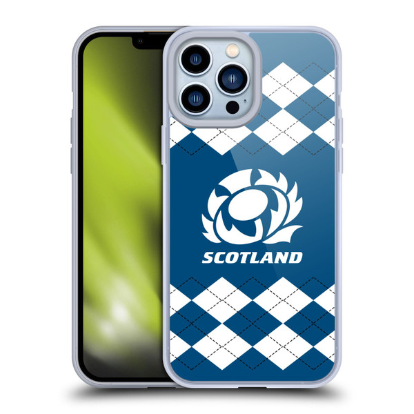 Scotland Rugby Logo 2 Argyle Soft Gel Case for Apple iPhone 13 Pro Max