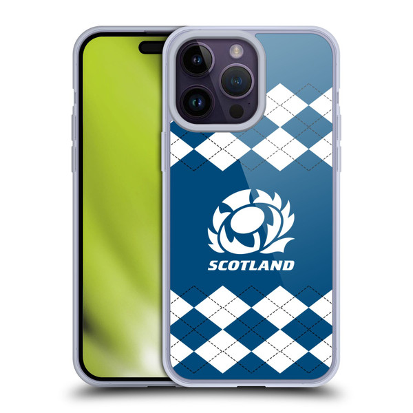 Scotland Rugby Logo 2 Argyle Soft Gel Case for Apple iPhone 14 Pro Max