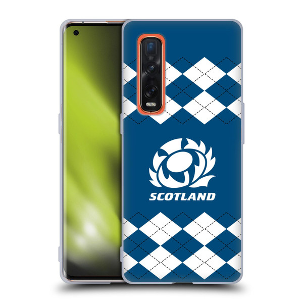 Scotland Rugby Logo 2 Argyle Soft Gel Case for OPPO Find X2 Pro 5G
