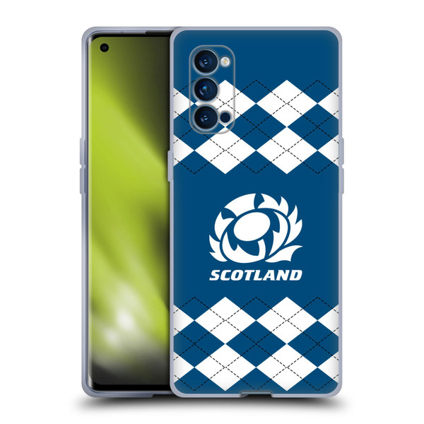 Scotland Rugby Logo 2 Argyle Soft Gel Case for OPPO Reno 4 Pro 5G