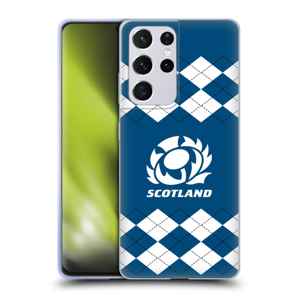 Scotland Rugby Logo 2 Argyle Soft Gel Case for Samsung Galaxy S21 Ultra 5G
