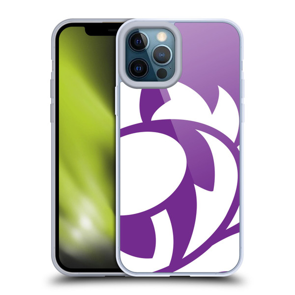 Scotland Rugby Oversized Thistle Purple Heather Soft Gel Case for Apple iPhone 12 Pro Max