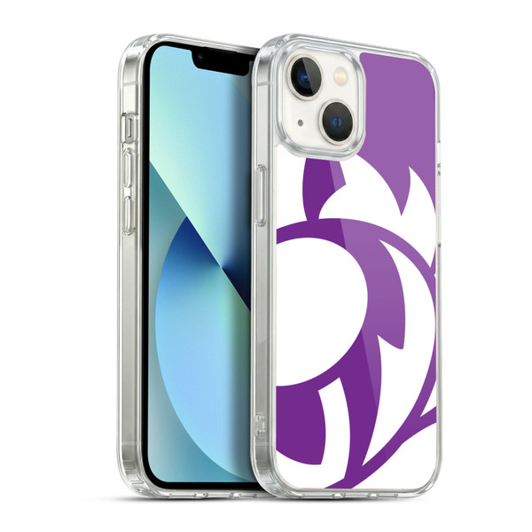 Scotland Rugby Oversized Thistle Purple Heather Soft Gel Case for Apple iPhone 13