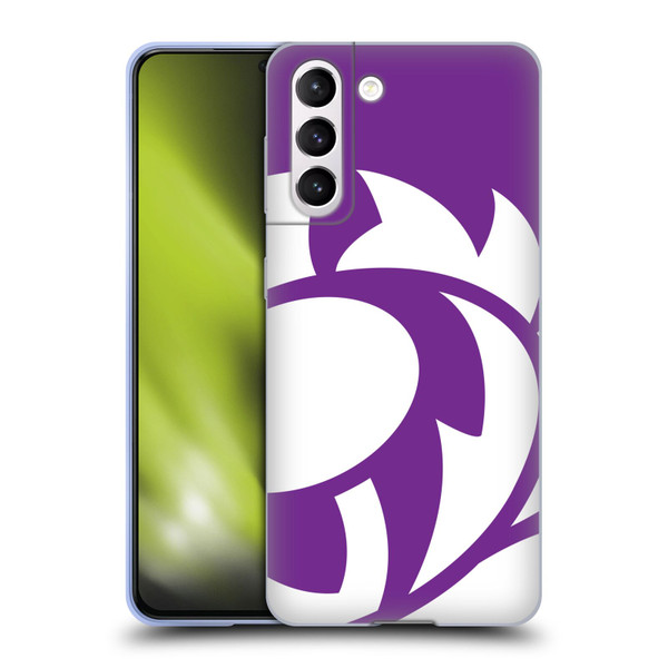 Scotland Rugby Oversized Thistle Purple Heather Soft Gel Case for Samsung Galaxy S21 5G