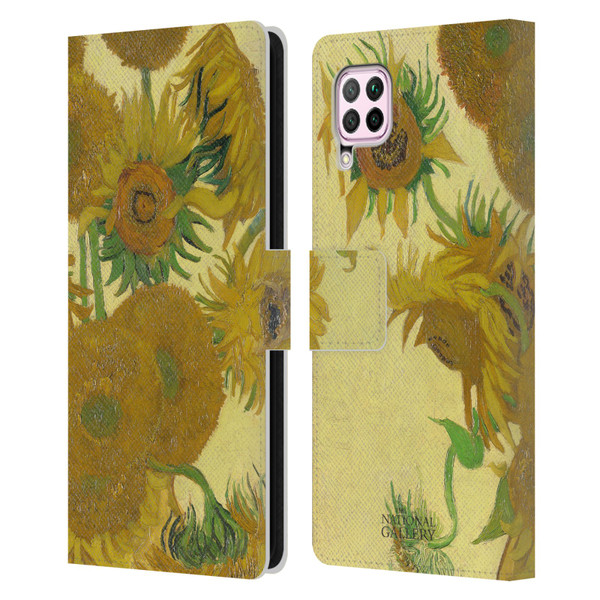 The National Gallery Art Sunflowers Leather Book Wallet Case Cover For Huawei Nova 6 SE / P40 Lite
