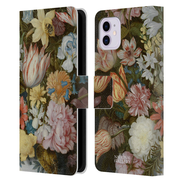 The National Gallery Art A Still Life Of Flowers In A Wan-Li Vase Leather Book Wallet Case Cover For Apple iPhone 11