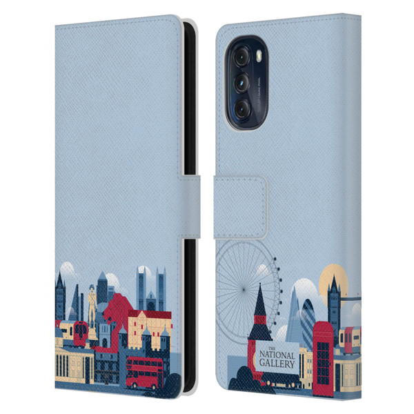 The National Gallery Art London Skyline Leather Book Wallet Case Cover For Motorola Moto G (2022)