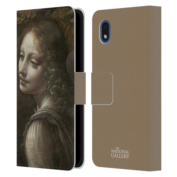 The National Gallery Art The Virgin Of The Rocks Leather Book Wallet Case Cover For Samsung Galaxy A01 Core (2020)
