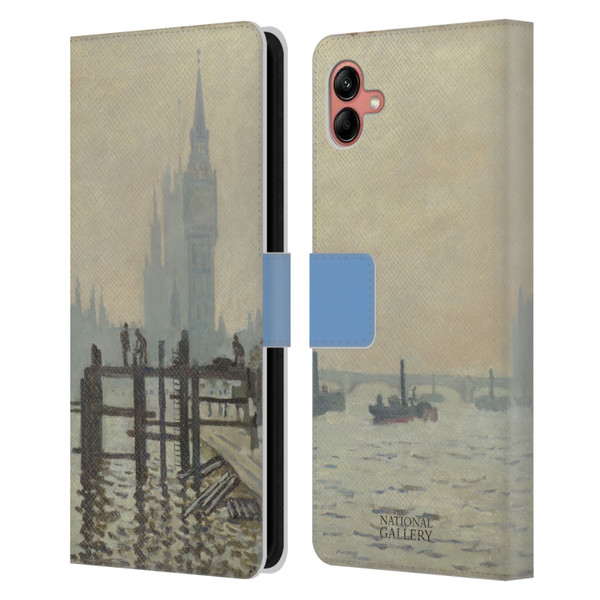 The National Gallery Art Monet Thames Leather Book Wallet Case Cover For Samsung Galaxy A04 (2022)