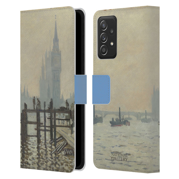 The National Gallery Art Monet Thames Leather Book Wallet Case Cover For Samsung Galaxy A53 5G (2022)