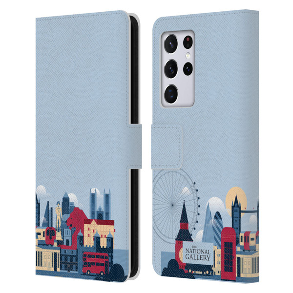 The National Gallery Art London Skyline Leather Book Wallet Case Cover For Samsung Galaxy S21 Ultra 5G