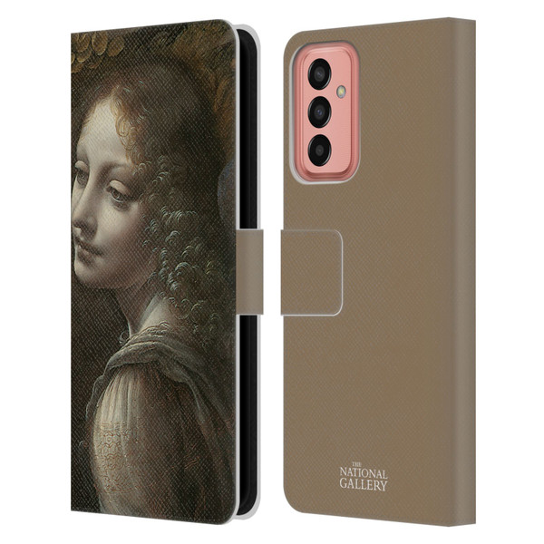 The National Gallery Art The Virgin Of The Rocks Leather Book Wallet Case Cover For Samsung Galaxy M13 (2022)