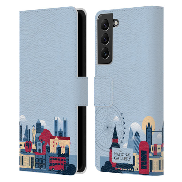 The National Gallery Art London Skyline Leather Book Wallet Case Cover For Samsung Galaxy S22+ 5G