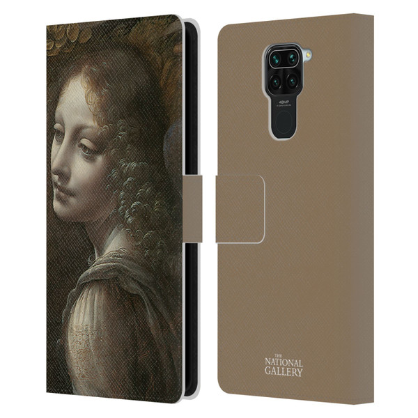 The National Gallery Art The Virgin Of The Rocks Leather Book Wallet Case Cover For Xiaomi Redmi Note 9 / Redmi 10X 4G