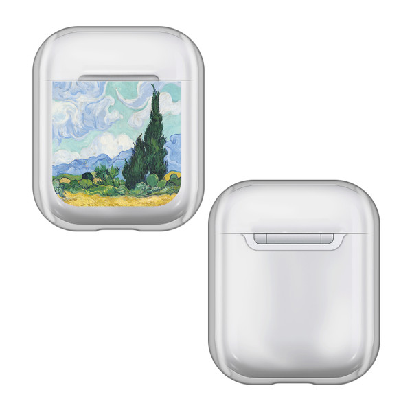 The National Gallery Art A Wheatfield With Cypresses Clear Hard Crystal Cover Case for Apple AirPods 1 1st Gen / 2 2nd Gen Charging Case