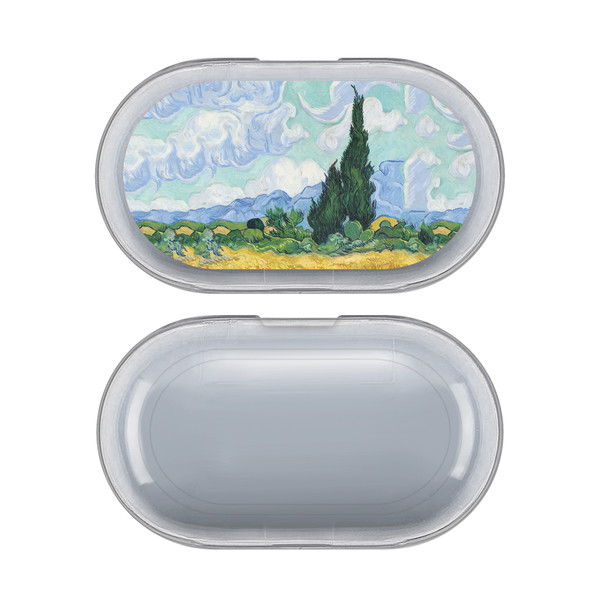 The National Gallery Art A Wheatfield With Cypresses Clear Hard Crystal Cover Case for Samsung Galaxy Buds / Buds Plus