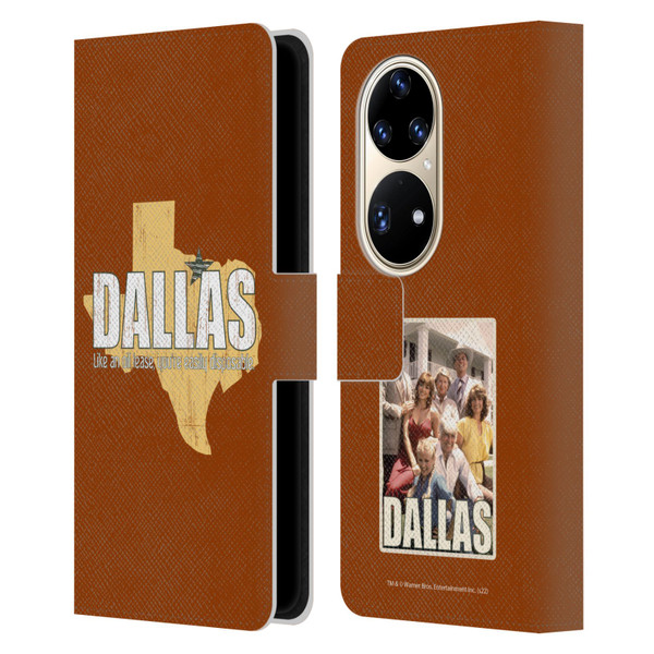 Dallas: Television Series Graphics Quote Leather Book Wallet Case Cover For Huawei P50 Pro