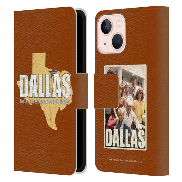 Dallas: Television Series Graphics Quote Leather Book Wallet Case Cover For Apple iPhone 13 Mini