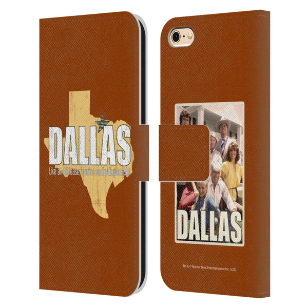 Dallas: Television Series Graphics Quote Leather Book Wallet Case Cover For Apple iPhone 6 / iPhone 6s