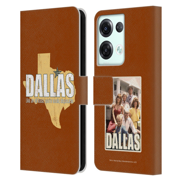 Dallas: Television Series Graphics Quote Leather Book Wallet Case Cover For OPPO Reno8 Pro