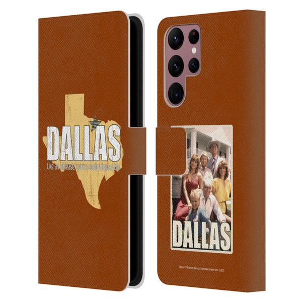 Dallas: Television Series Graphics Quote Leather Book Wallet Case Cover For Samsung Galaxy S22 Ultra 5G