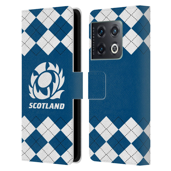 Scotland Rugby Logo 2 Argyle Leather Book Wallet Case Cover For OnePlus 10 Pro