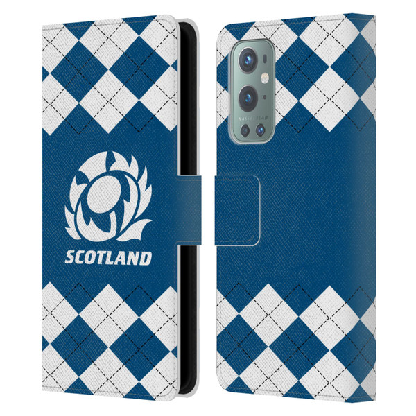 Scotland Rugby Logo 2 Argyle Leather Book Wallet Case Cover For OnePlus 9