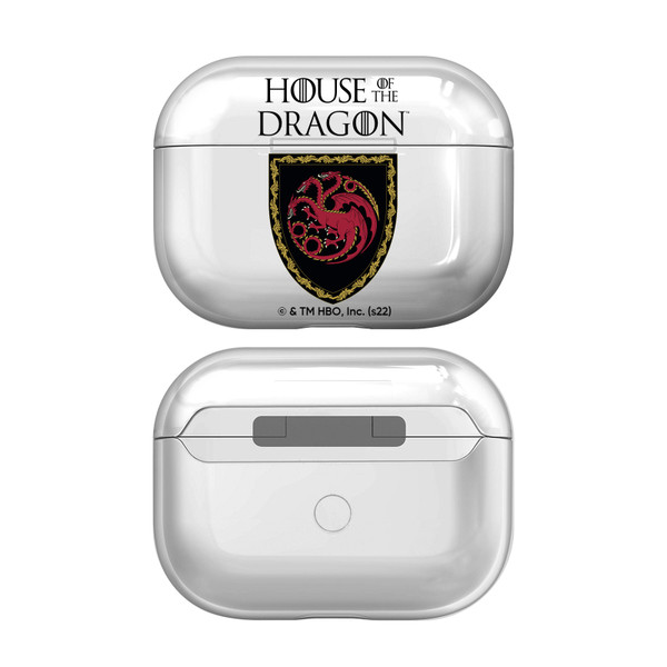 House Of The Dragon: Television Series Graphics Shield Art Clear Hard Crystal Cover Case for Apple AirPods Pro Charging Case