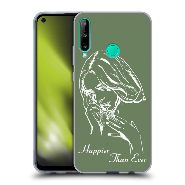Billie Eilish Happier Than Ever Album Stencil Green Soft Gel Case for Huawei P40 lite E