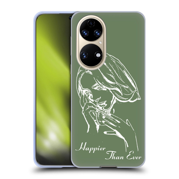 Billie Eilish Happier Than Ever Album Stencil Green Soft Gel Case for Huawei P50