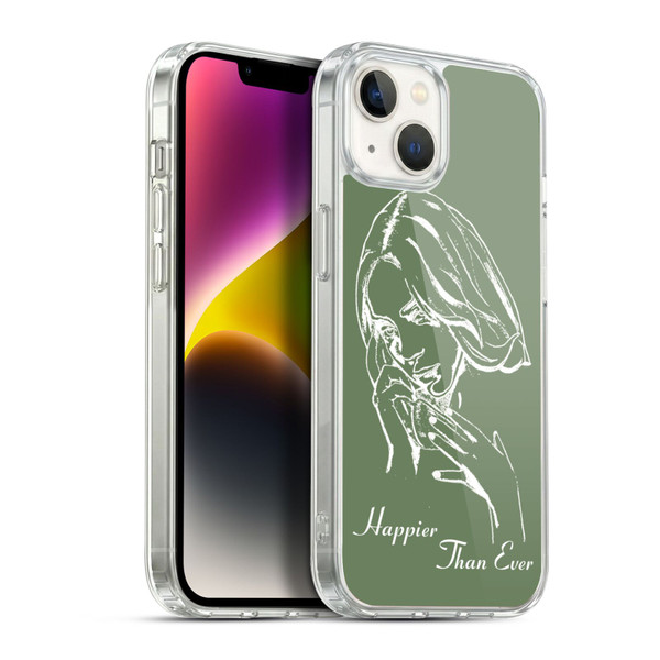 Billie Eilish Happier Than Ever Album Stencil Green Soft Gel Case for Apple iPhone 14 Plus & MagSafe