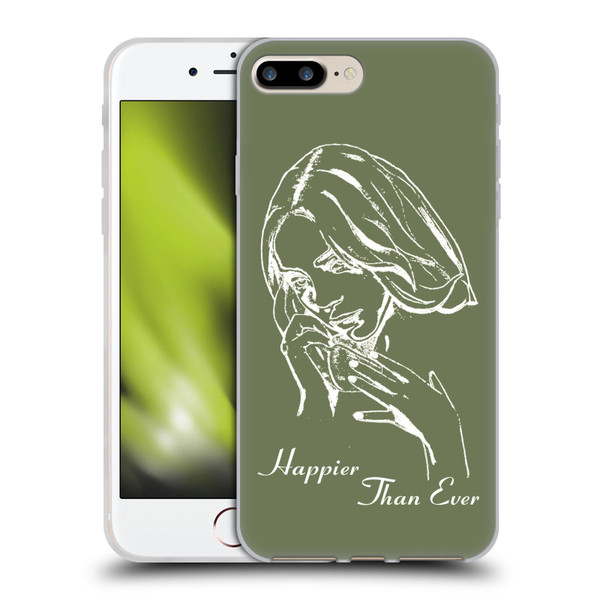 Billie Eilish Happier Than Ever Album Stencil Green Soft Gel Case for Apple iPhone 7 Plus / iPhone 8 Plus & MagSafe