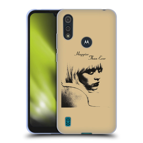 Billie Eilish Happier Than Ever Album Image Soft Gel Case for Motorola Moto E6s (2020)