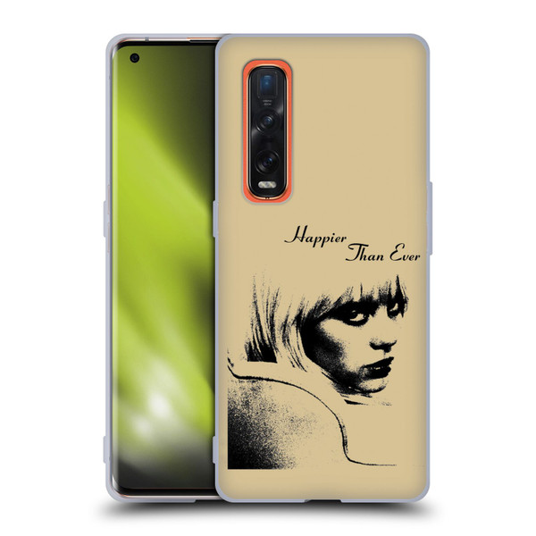 Billie Eilish Happier Than Ever Album Image Soft Gel Case for OPPO Find X2 Pro 5G