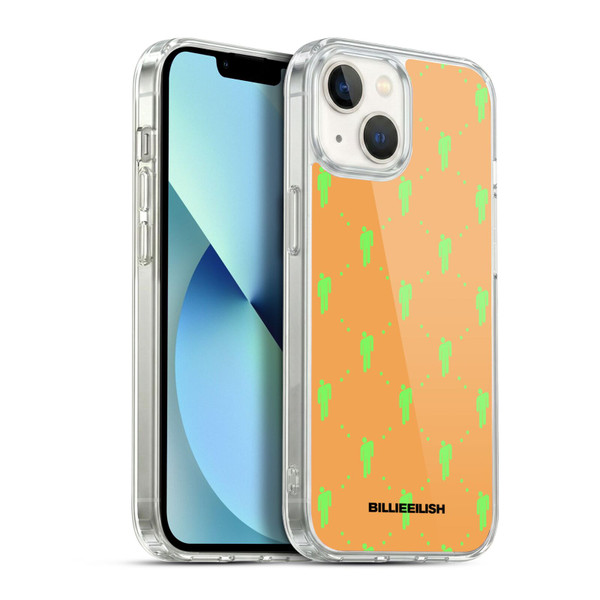 Billie Eilish Key Art Blohsh Pattern Soft Gel Case for Apple iPhone 13