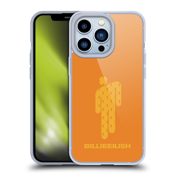 Billie Eilish Key Art Blohsh Orange Soft Gel Case for Apple iPhone 13 Pro
