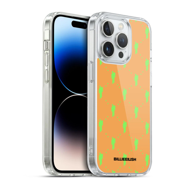 Billie Eilish Key Art Blohsh Pattern Soft Gel Case for Apple iPhone 13 Pro & MagSafe