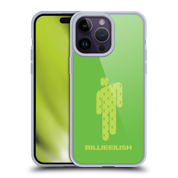 Billie Eilish Key Art Blohsh Green Soft Gel Case for Apple iPhone 14 Pro Max