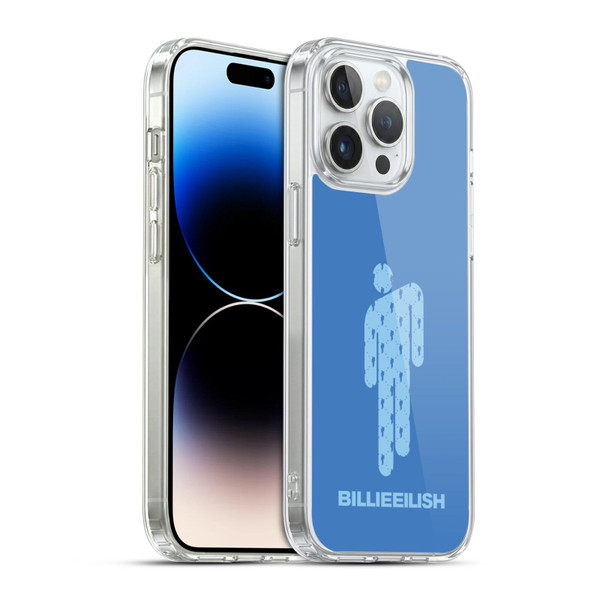 Billie Eilish Key Art Blohsh Blue Soft Gel Case for Apple iPhone 14 Pro Max & MagSafe