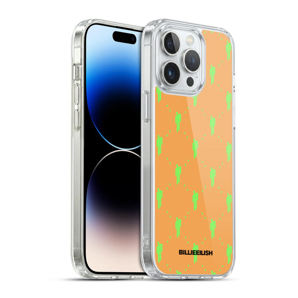 Billie Eilish Key Art Blohsh Pattern Soft Gel Case for Apple iPhone 14 Pro Max & MagSafe