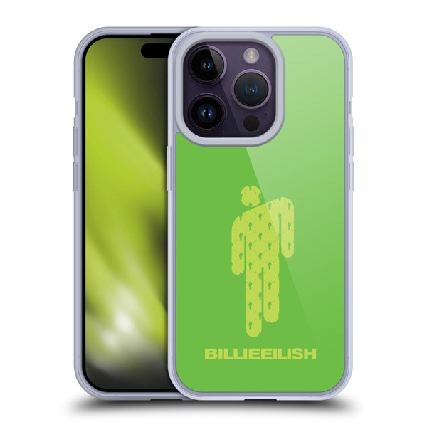 Billie Eilish Key Art Blohsh Green Soft Gel Case for Apple iPhone 14 Pro