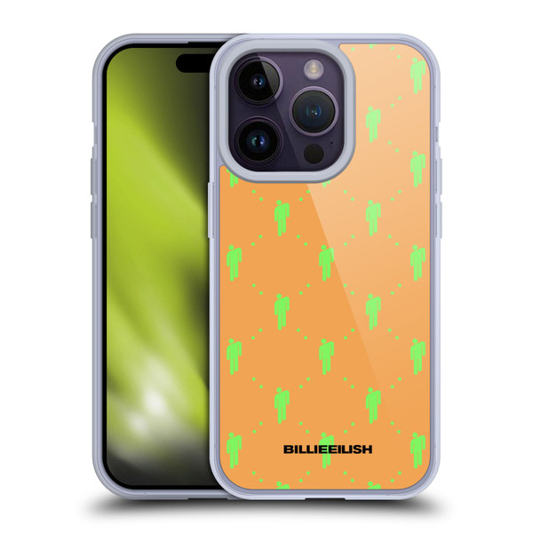 Billie Eilish Key Art Blohsh Pattern Soft Gel Case for Apple iPhone 14 Pro & MagSafe